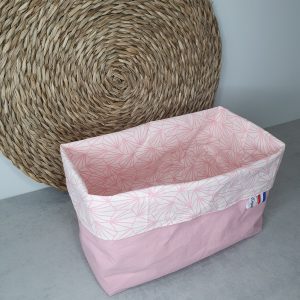 panière en coton rose, motif, lingettes, couches autres