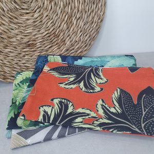 Pochette, trousse en coton motif