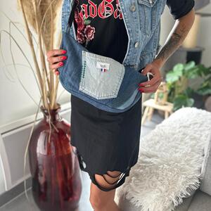 Banane souple en jean recyclé anse coton réglable